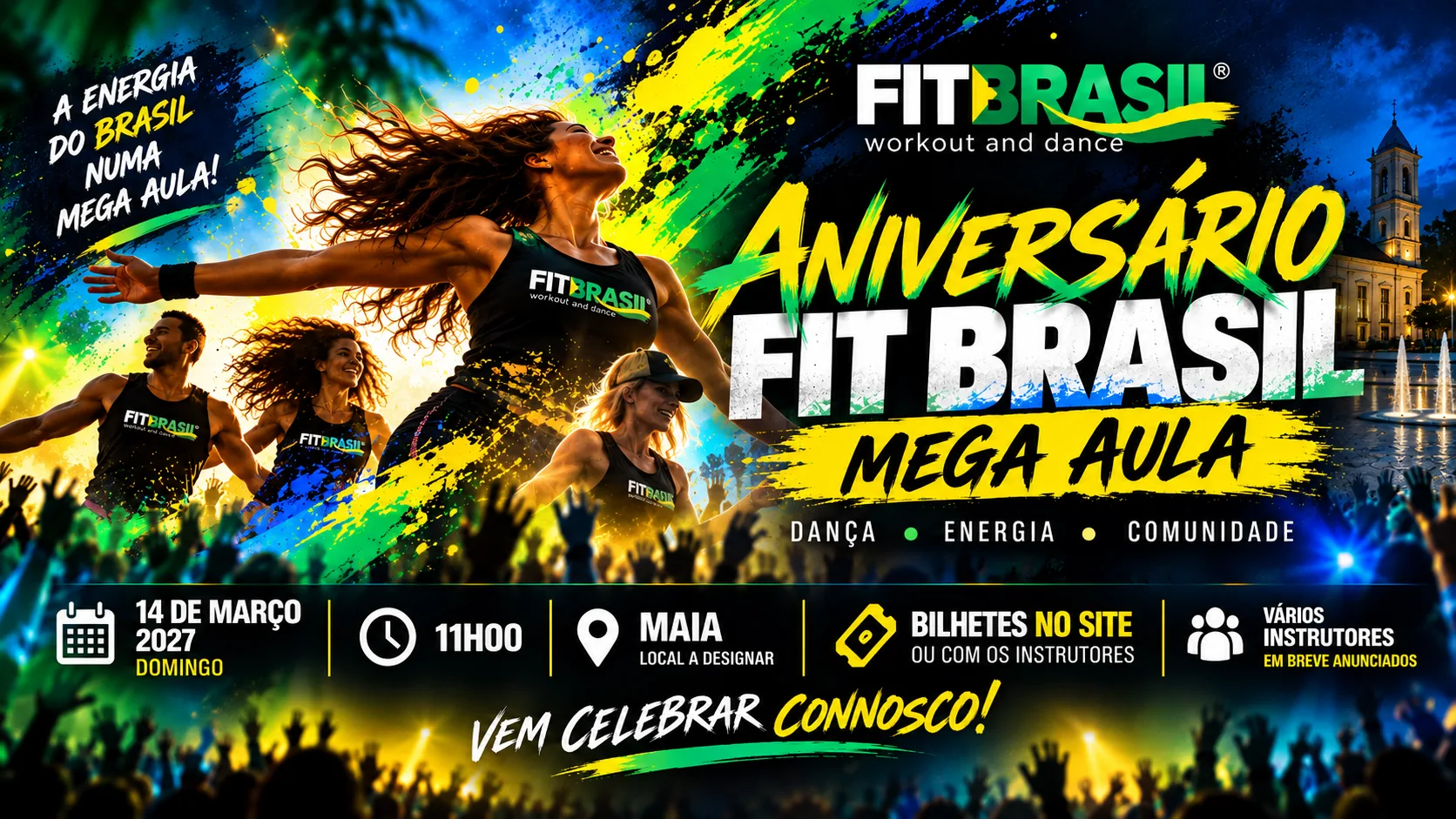 Cartaz do aniversário FIT BRASIL, Mega Aula